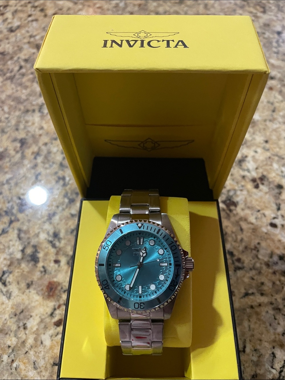Invicta Pro Diver Tiffany Blue Dial Stainless Steel Watch